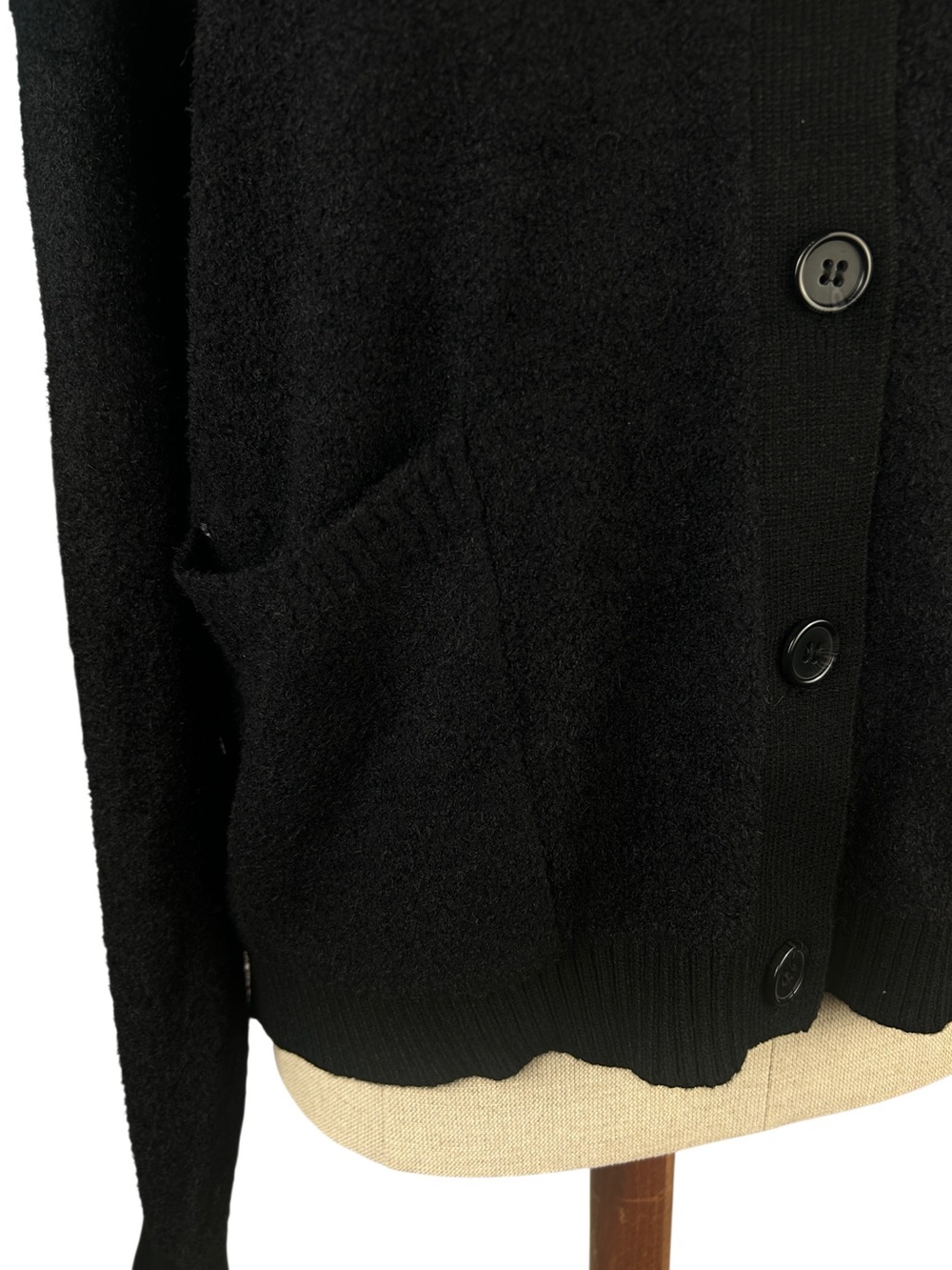 Joie Black V-Neck Button Cardigan Sweater - Women's - Picture 3 of 7